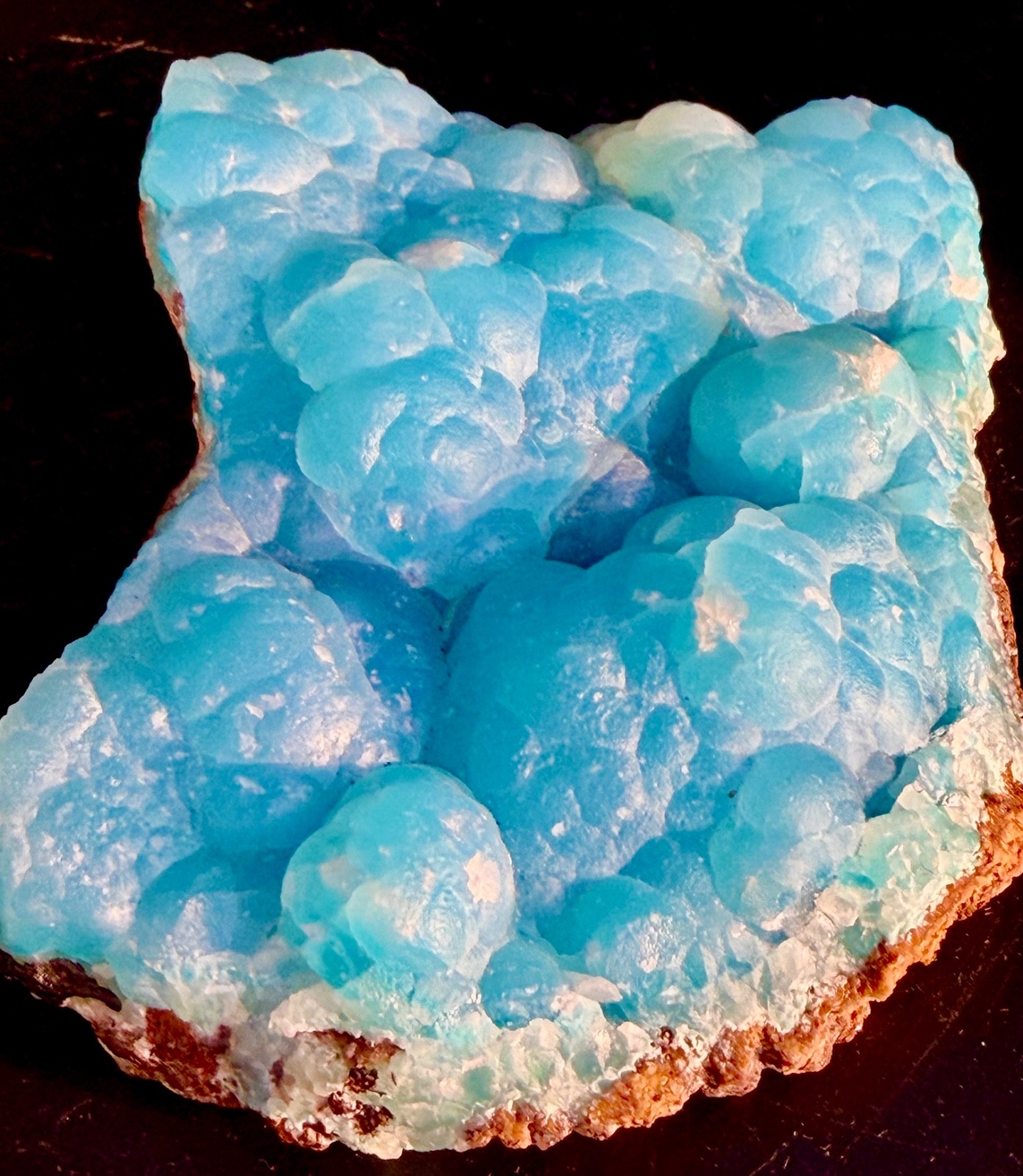 Blue Botryoidal Smithsonite-Collector–Sky Blue Gemmy Formation –Kelly Mine, NM