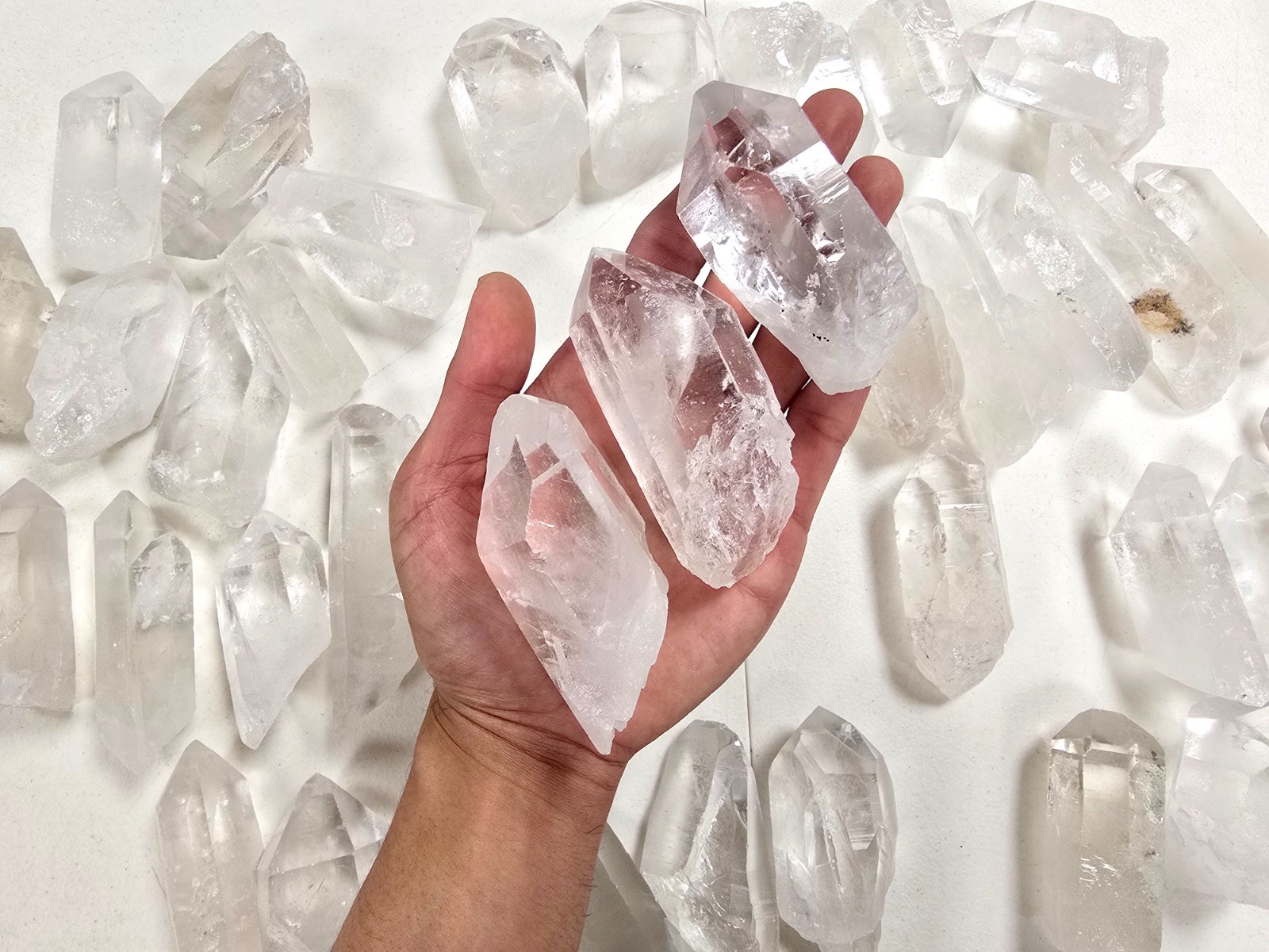 JUMBO QUARTZ CRYSTAL SPECIMENS RAW CLEAR QUARTZ POINTS FOR DISPLAY HEALING GIFT