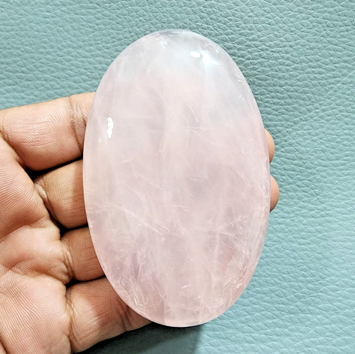 SALE! Natural Rose Quartz Top Size 687 Crt Oval Shape Pink Rose Quartz Gemstone