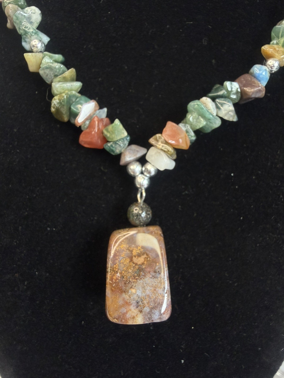 Jasper Necklace 17’ Multicolored