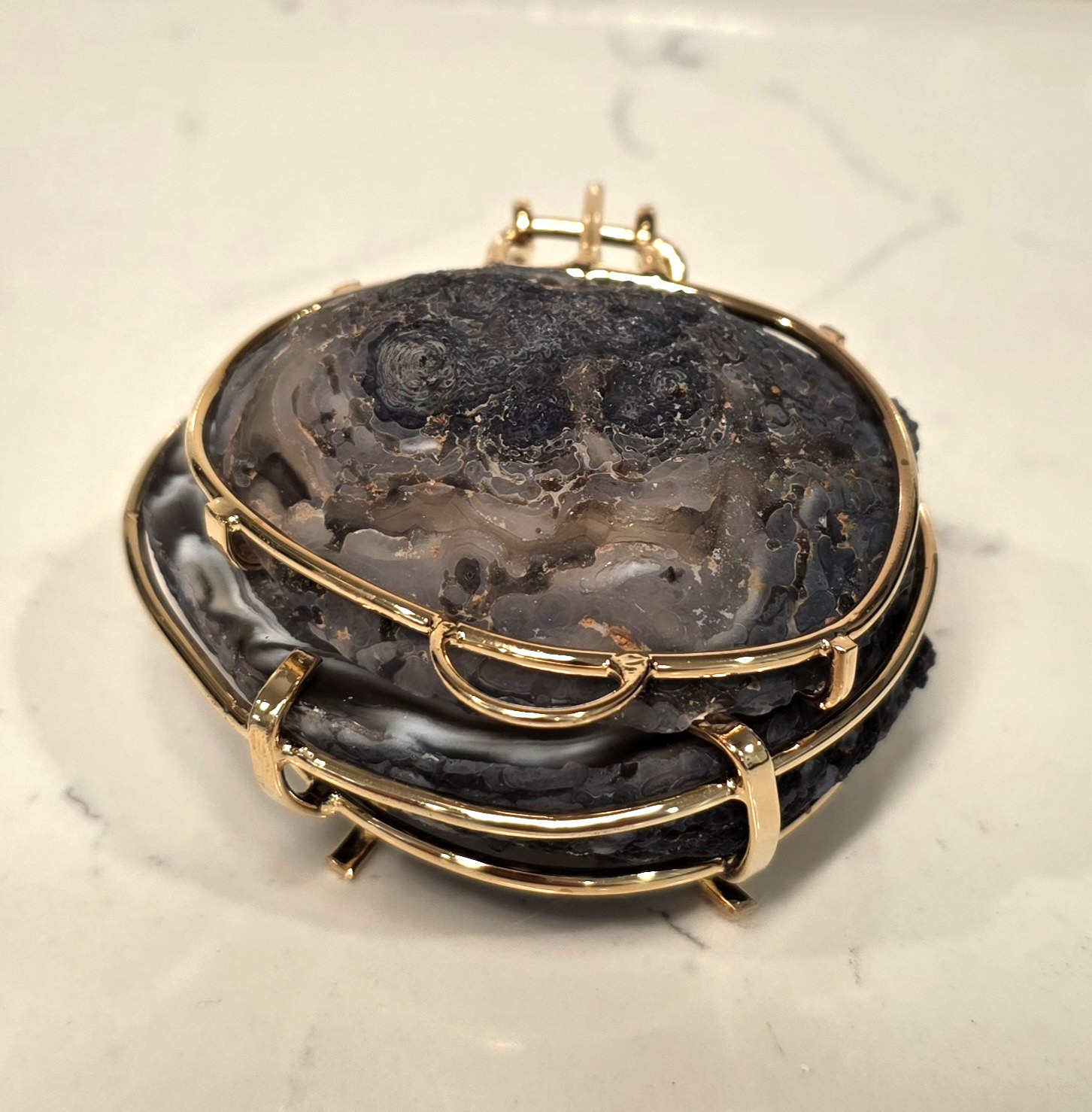 Natural Druzy Geode Crystal Jewelry Box #6