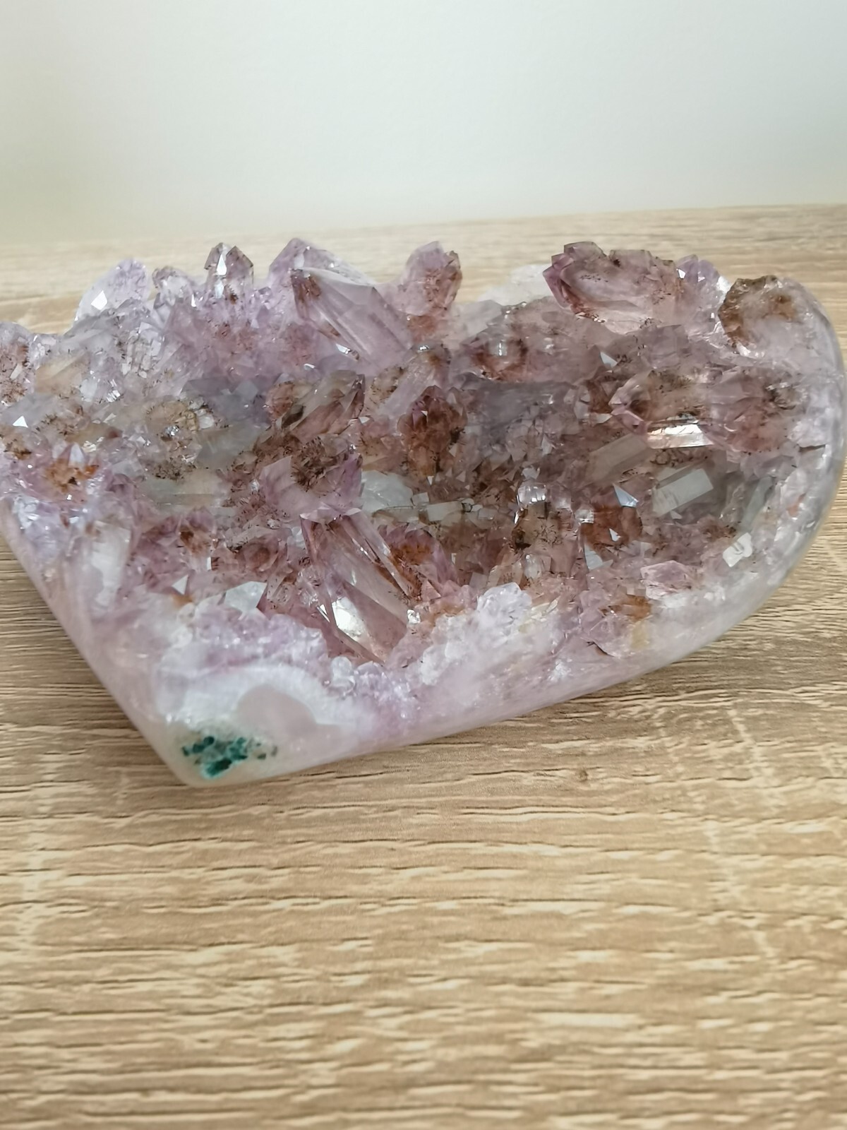 303g Natural Brazil Galaxy Amethyst colorful flicker Crystal 11 x 9×3cm