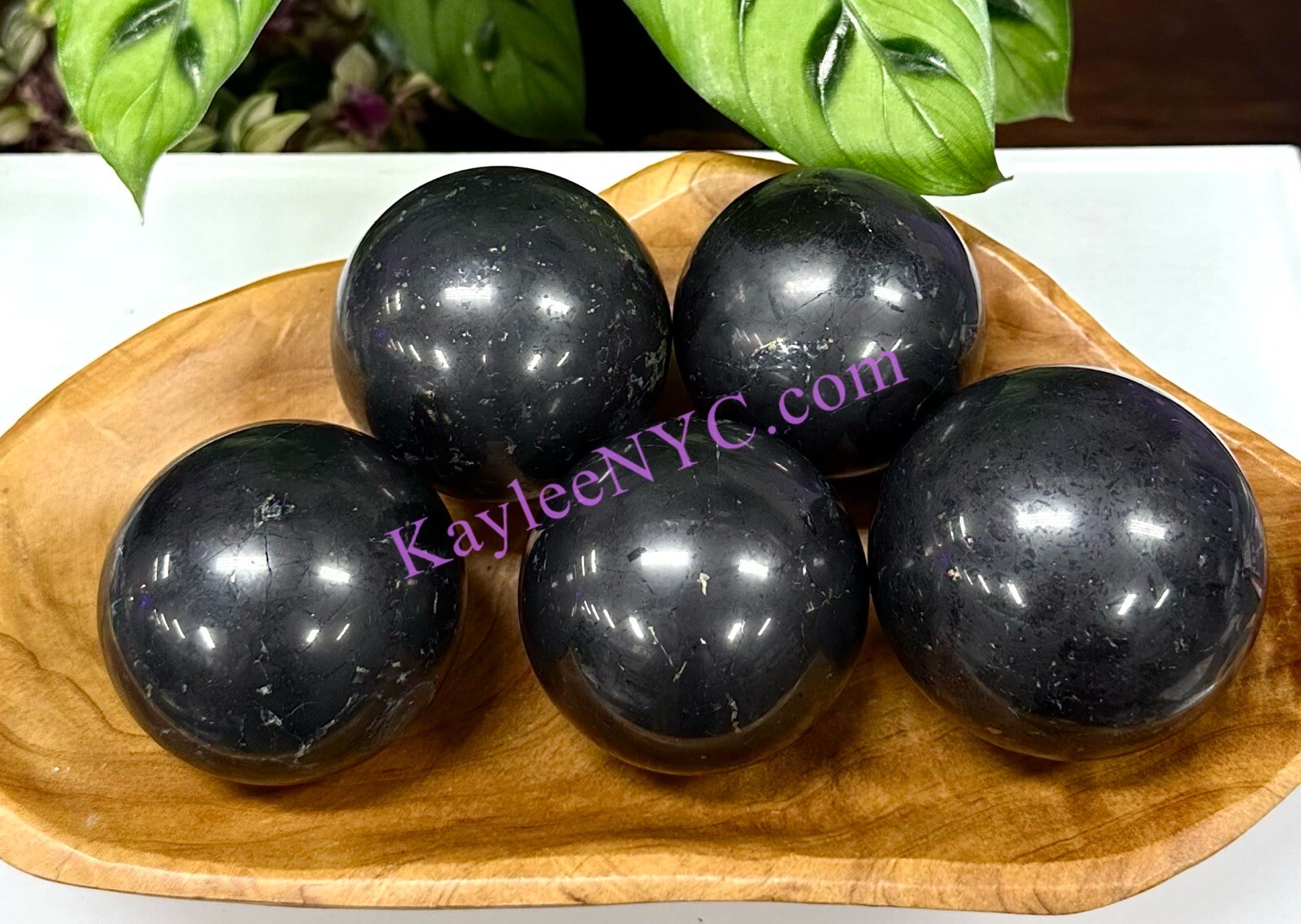Wholesale Lot 5 pcs Natural Shungite Sphere Crystal Healing Energy
