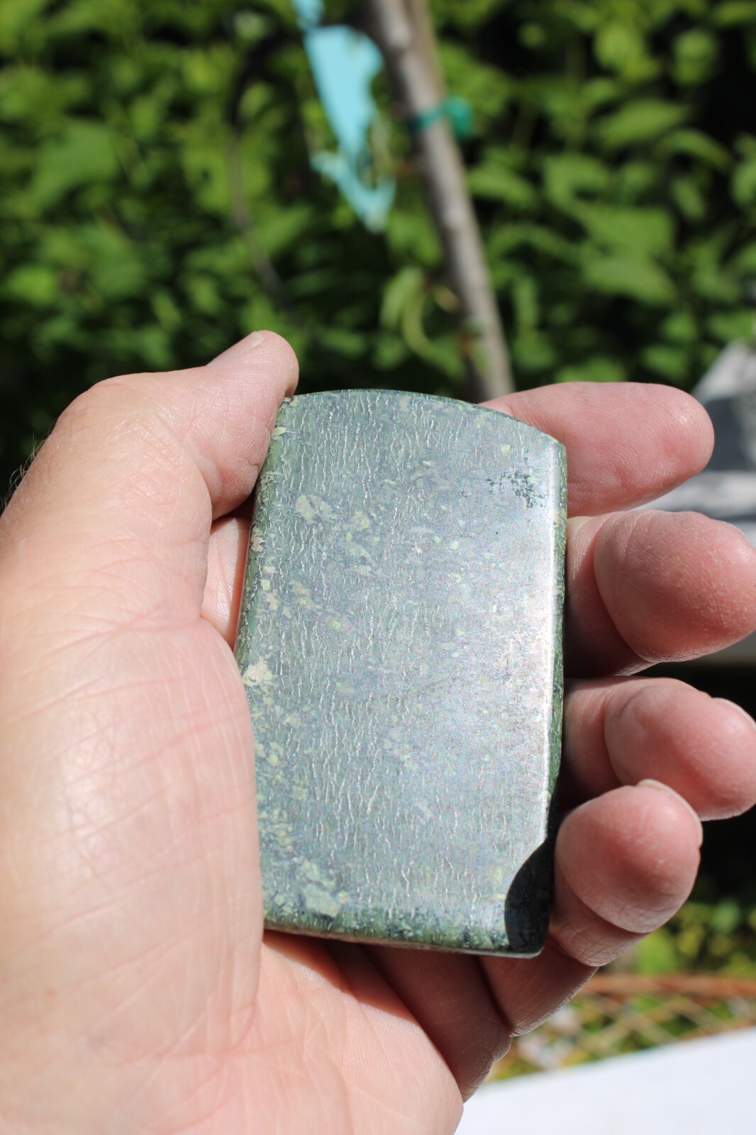 Beautiful Small SERPENTINE Polished Slab 3 1/4″ x 1- 7/8″-2.4 oz. / 65.8 grams