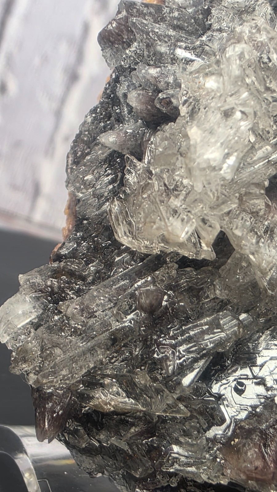 Etched Selenite on Dogtooth Calcite with Iron Mexico Crystal Specimen 49.92g
