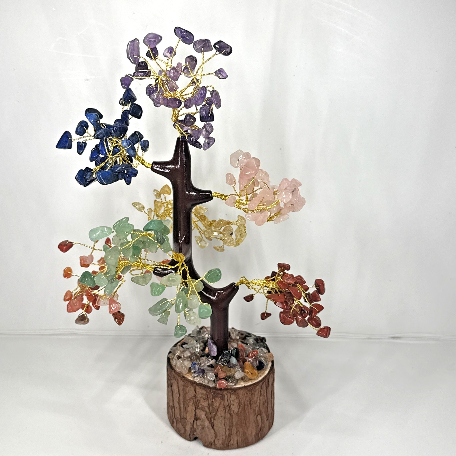 Crystal Tree 7 Chakra Tree of Life with Seven Gemstones Spiritual Gift
