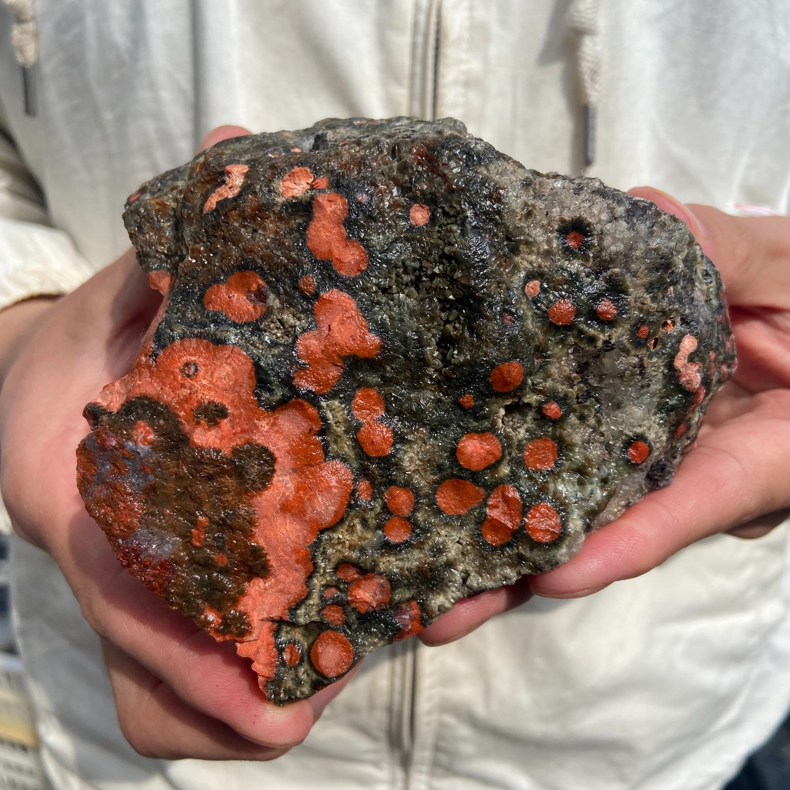 875G Rare Natural Raw Ocean Jasper Rough Quartz Crystal Mineral SpecimeM