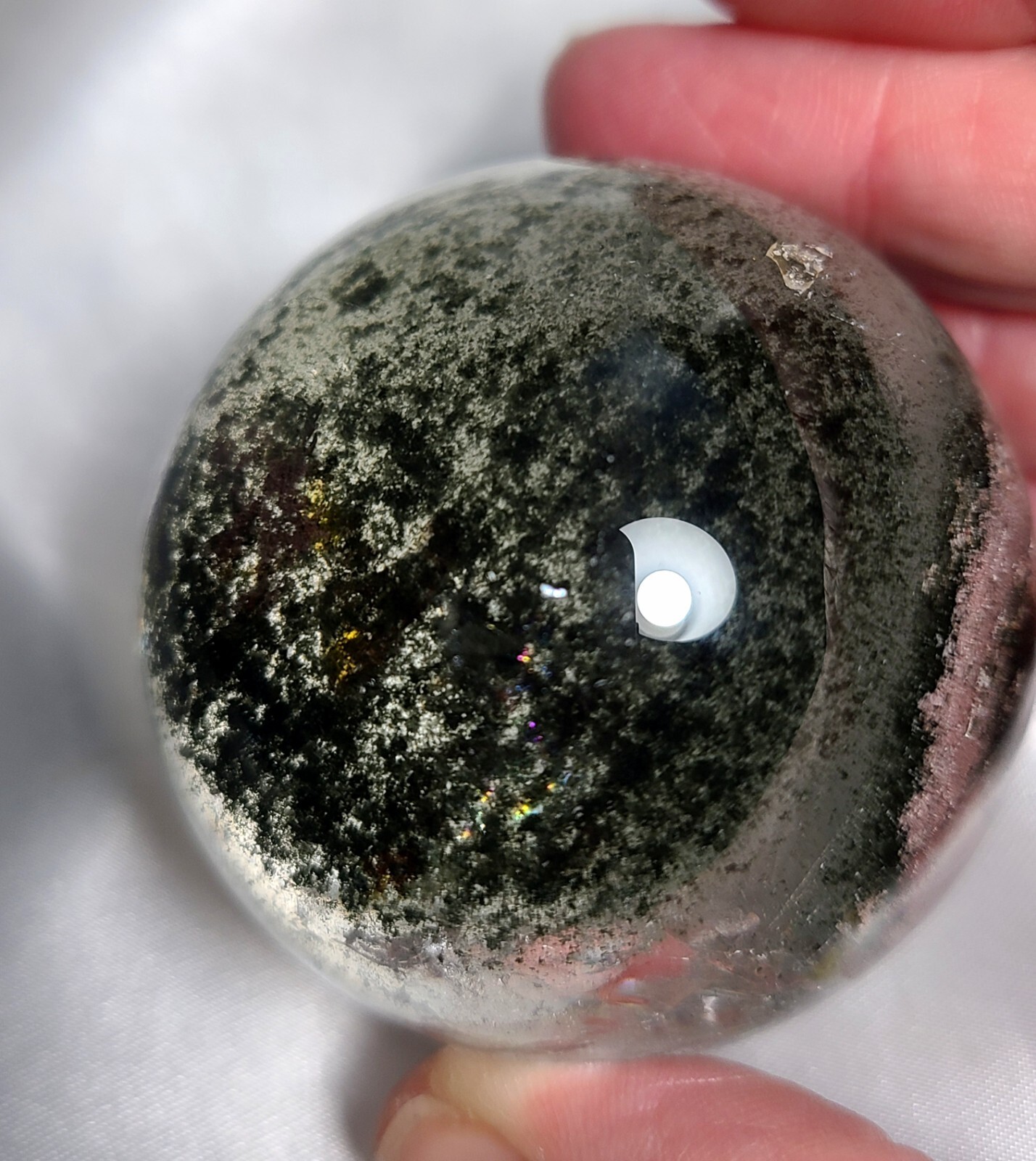 2″ 51mm 179g AA++ Stunning Garden Quartz Massive Rainbows Sphere Crystal Ball