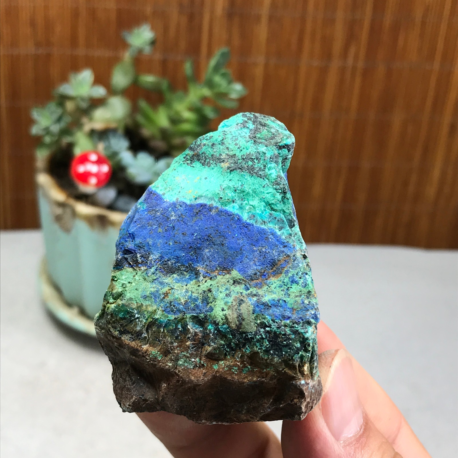 80g Natural Azurite/Malachite gemstone Rough original Crystal Specimen A5958