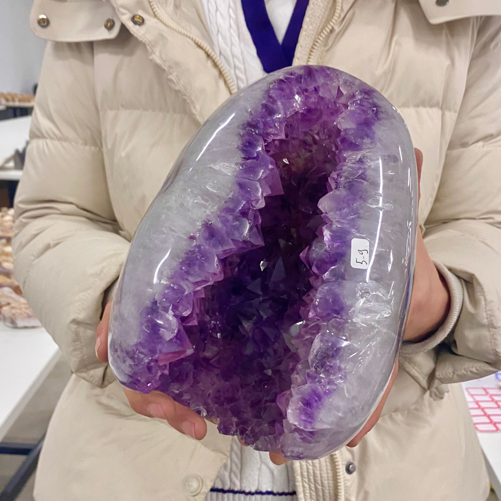 13LB Natural Amethyst geode quartz cluster crystal specimen energy healing