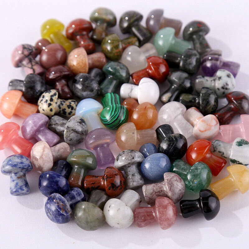300pcs Wholesale ! Random Natural Quartz Mushroom Crystal Massage Healing 15mm+