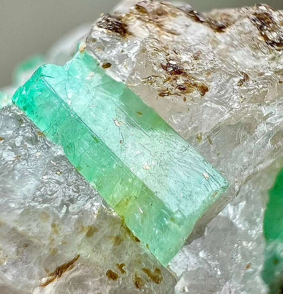 543 CT, Beryl Var! Beautiful Natural Emerald Crystals on Matrix from KPK @PAK