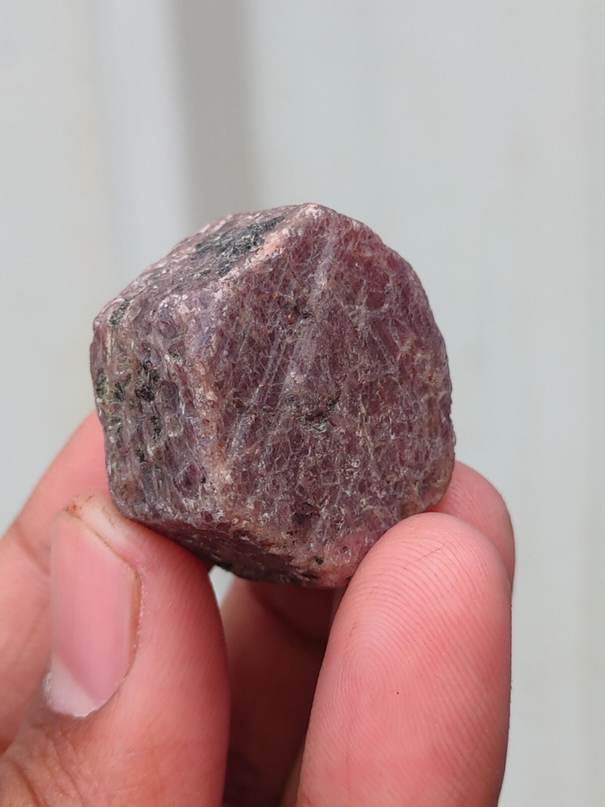 Natural Ruby triangle on Ruby Natural minerals Specimen