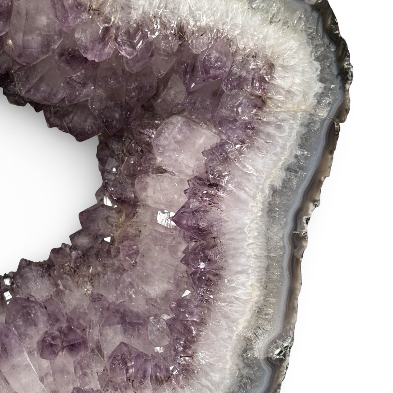 Vintage 15lb Amethyst Geode Crystal Cluster 12x7x4” Purple Druzy Portal Cathedra