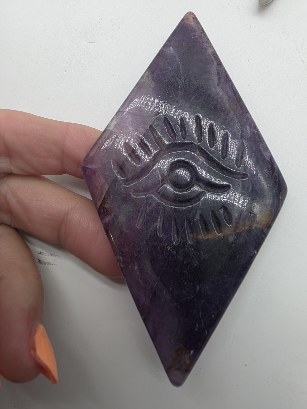 Fluorite All seeing Eye stone Wooden Hand Bowl Pyrate Gem Geode cannon ball LOT