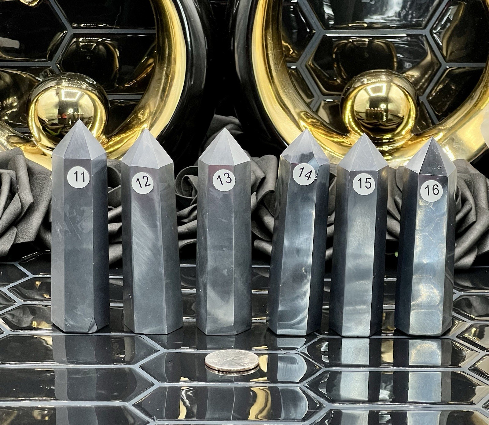 Hematite Brushed Polished Points L@@K Free ship