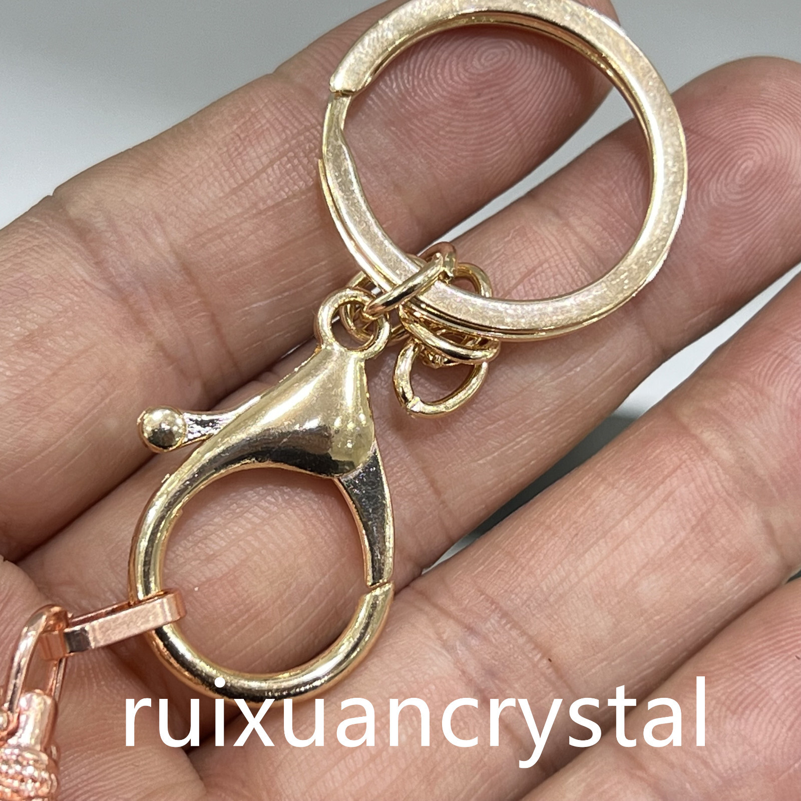1pc Natural Aventurine Quartz Sphere cage key chain Crystal Reiki Healing