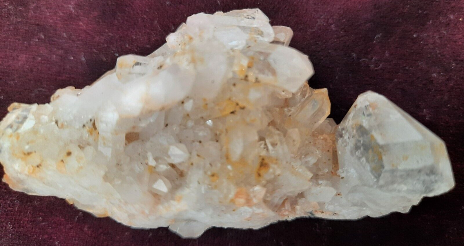 Quartz Crystals Cluster Arkansas Size 2 3/4 x 1 1/2 x 1 1/2 inches