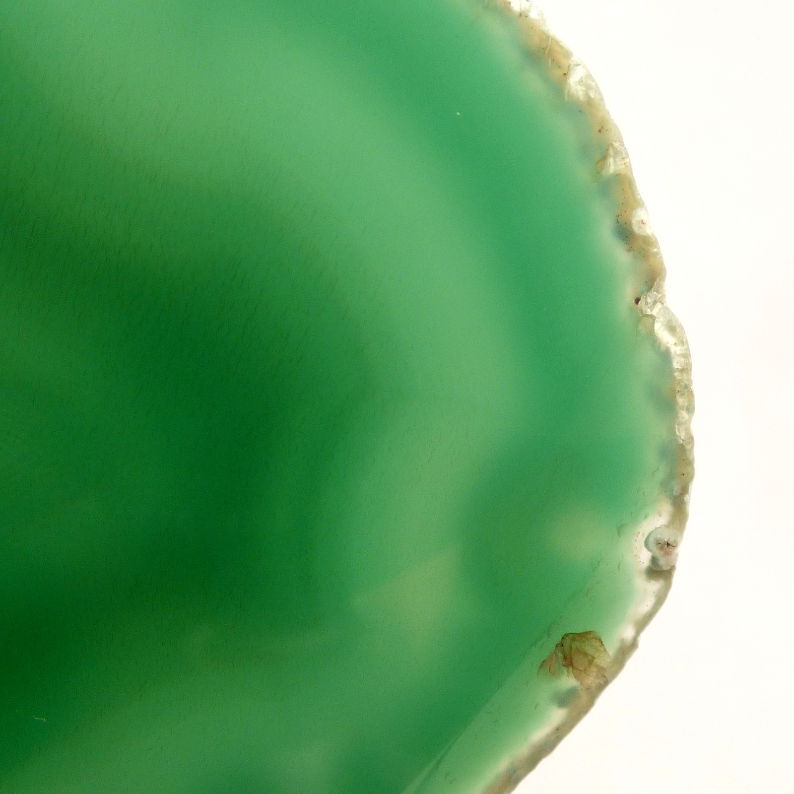 Banded Green Agate Geode Slice 7cm x 6.5cm Polished Brazil