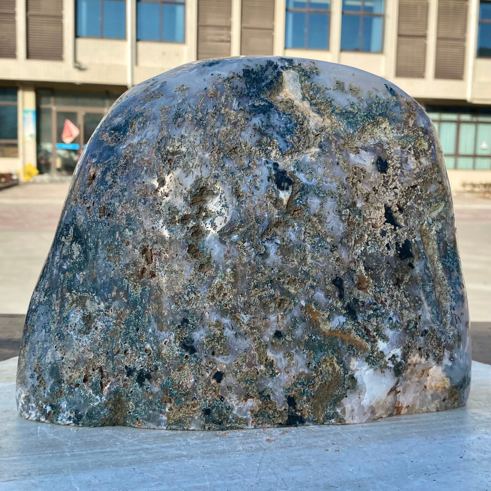 12.8LB Natural agate Amethyst geode quartz cluster crystal Cathedral specimen He