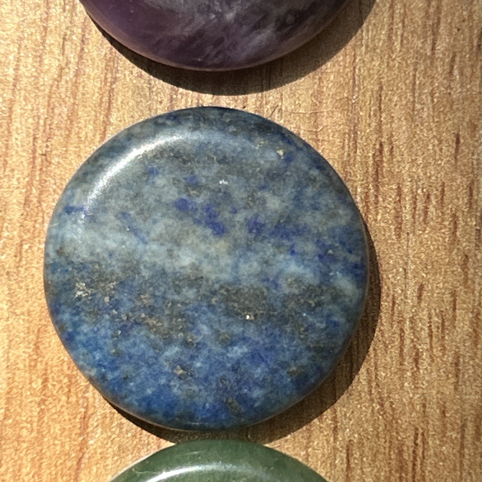 7PCS Chakra Stones Crystal Healing Energy Natural Gemstone Disc Set W/ Bag