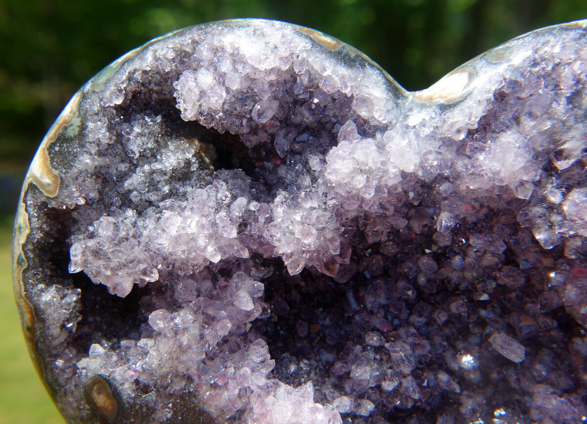 Large Purple Crystal Amethyst Stone Heart Uruguay