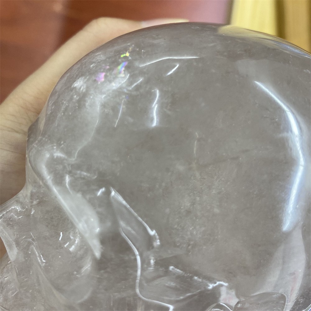 1.9LB 4.2″Natural A+Smoky Quartz Skull Statue Crystal Carving Reiki Heal Decor