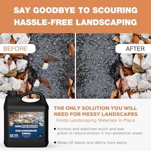 68 OZ Mulch Glue for Landscaping, Rock Glue for Landscaping and Stabilizing Mulc
