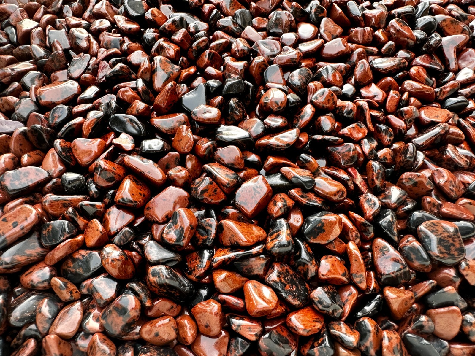 Grade A++Mahogany Obsidian Semi Tumbled Gemstone Mini Chips 5-12mm,Wholesale Lot