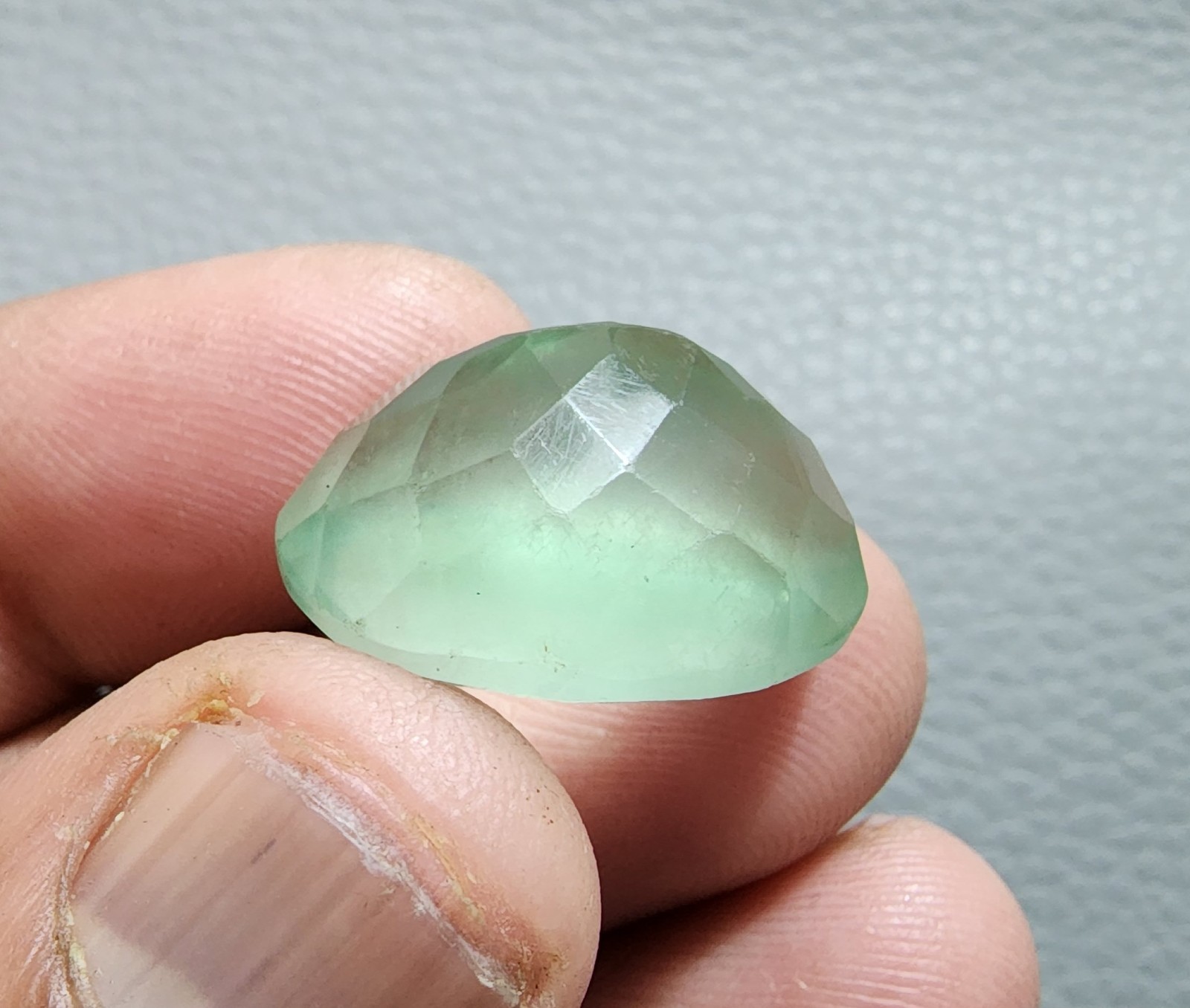 36 Ct A+ Green Fluorite Oval Faceted Natural Gem Large Collector Loose Gemstone