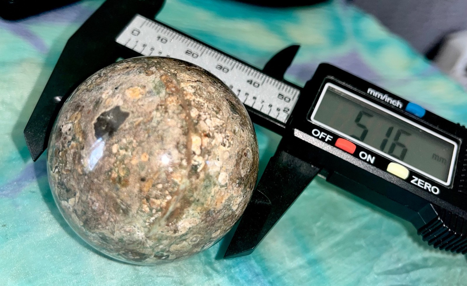 ⚡️sale⚡️🍃Wow Rainforest Jasper Rhyolite crystal sphere reiki crystals 175g 51mm