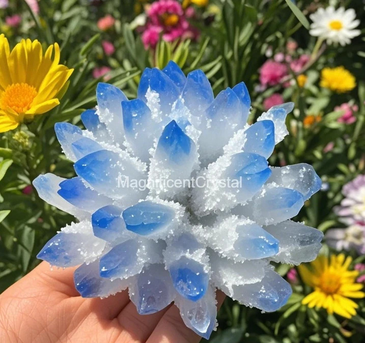 2025Rare Large Raw Blue Quartz Crystal Cluster Natural Rough Geode Reiki Quartz