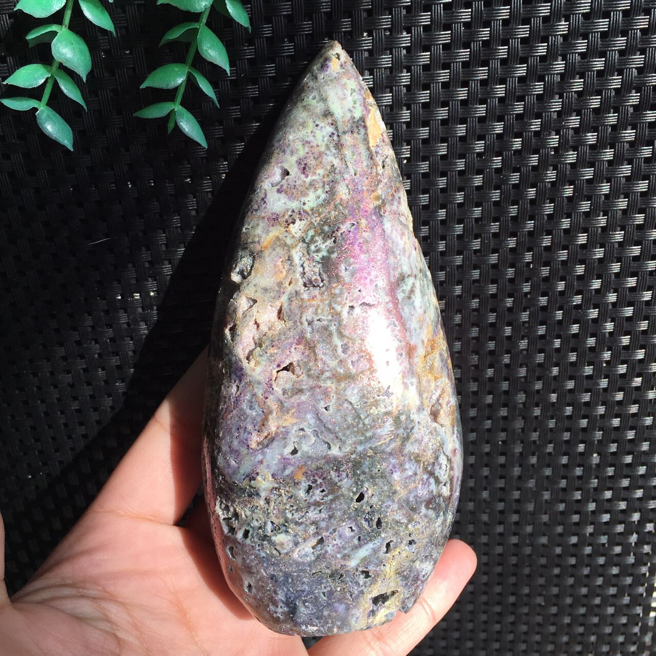 368g Titanium Angel Aura Sphalerite Freeform Point Crystal Specimen Healing