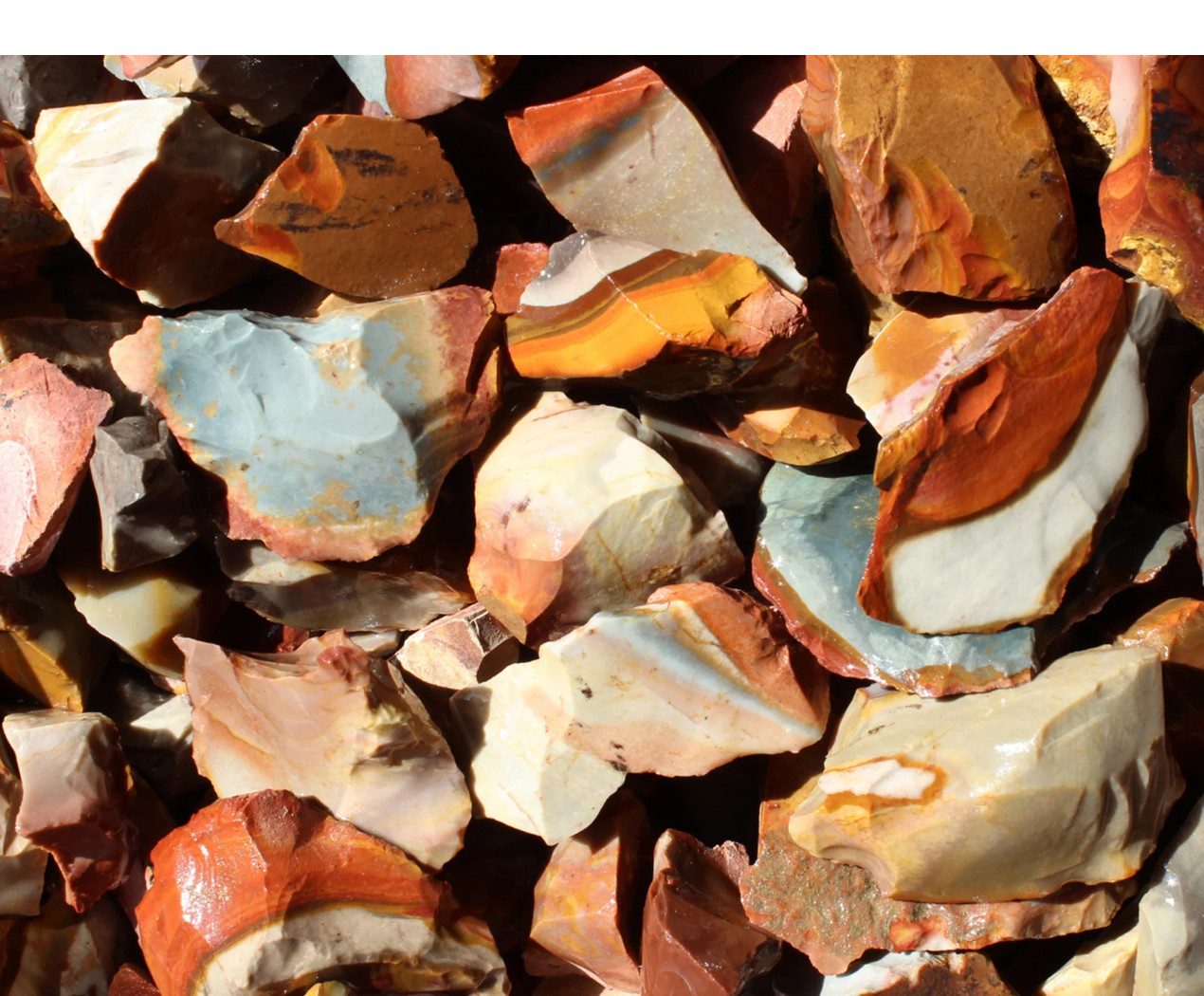 Polychrome “Desert” Jasper – Rough Rocks for Tumbling – Bulk Wholesale options