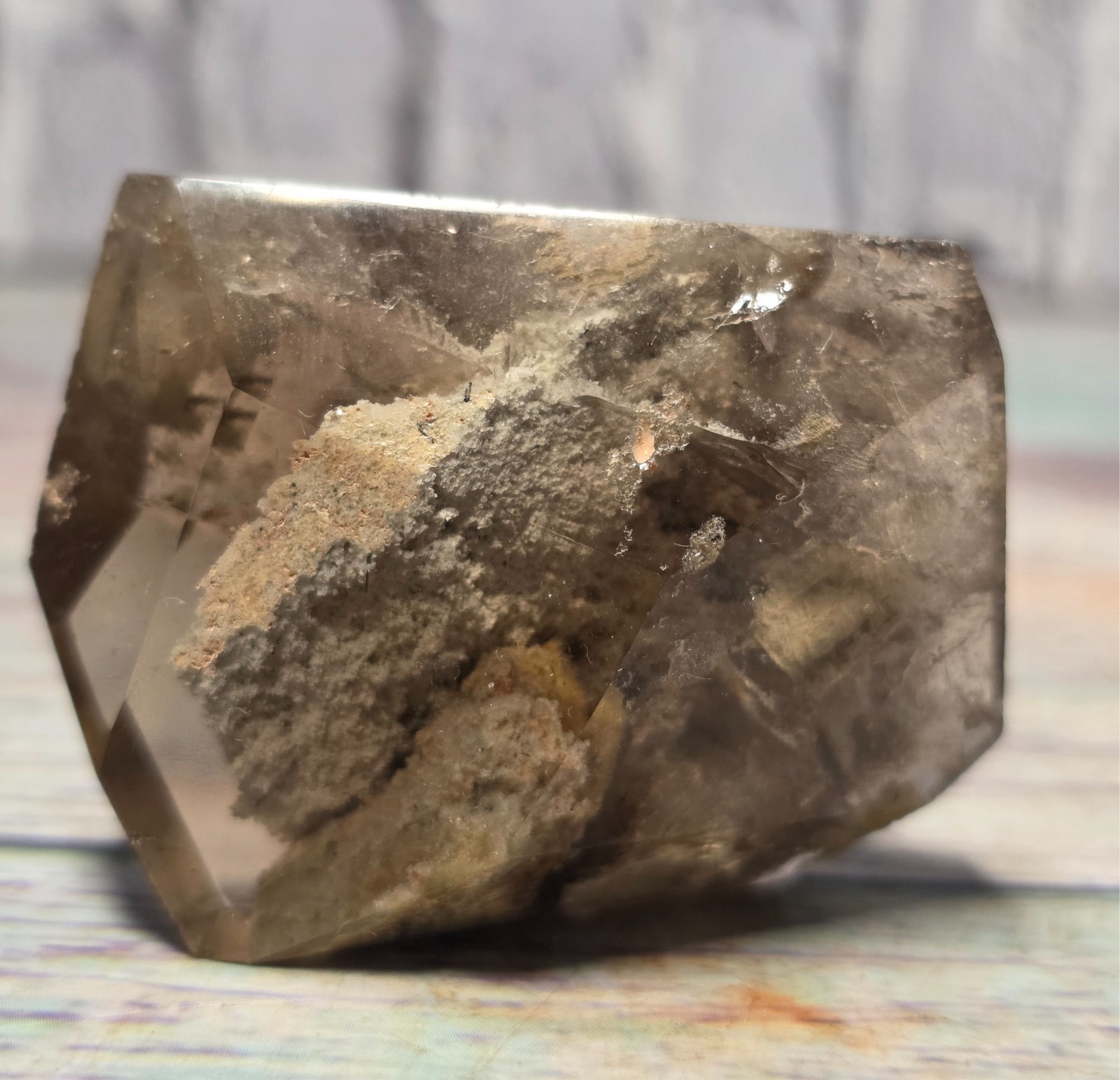 Natural White Garden Quartz Crystal Point Phantom Inclusion Brazil 54.11g
