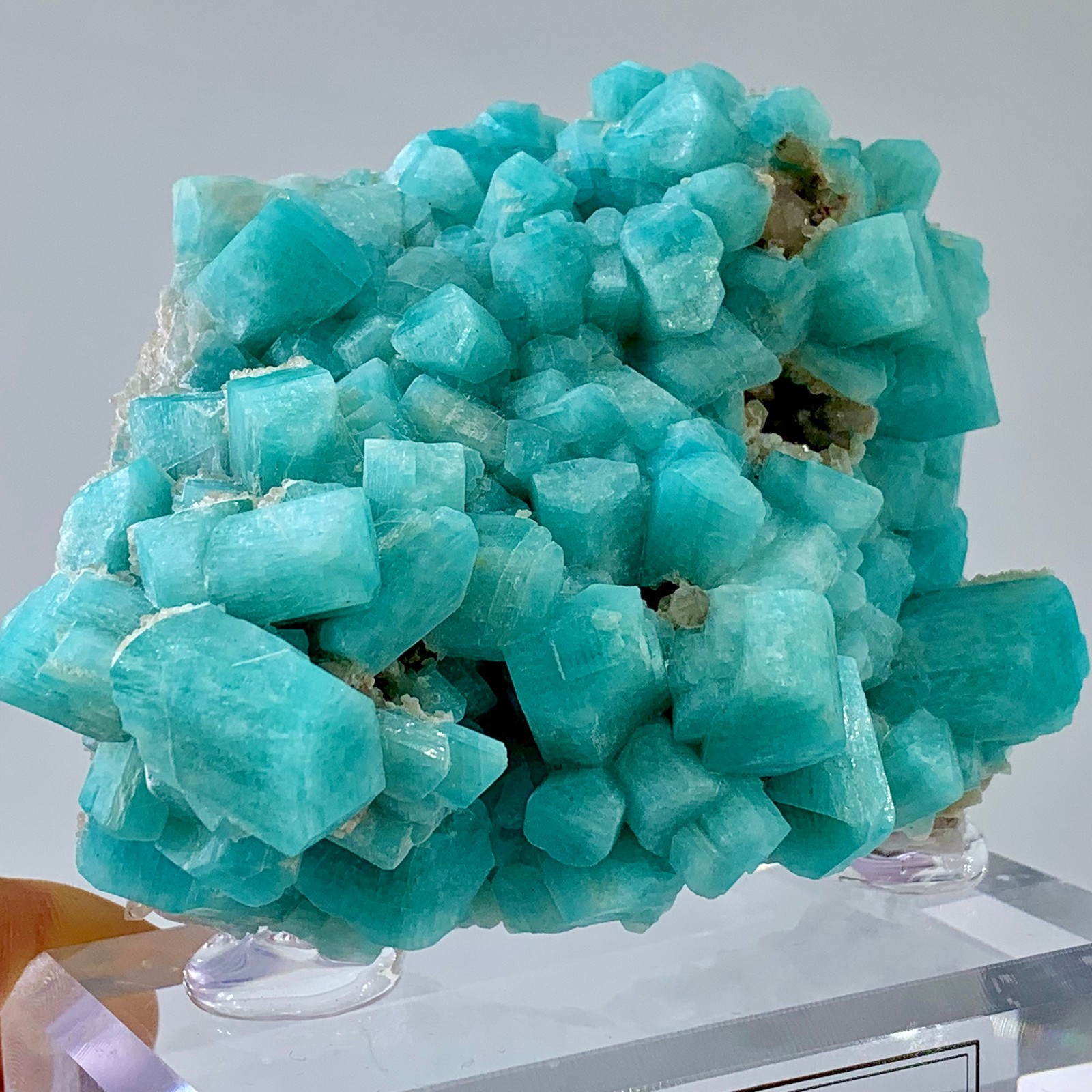 230g Rare!! Natural beautiful Amazonite with Quartz Crystal Specimen Rough