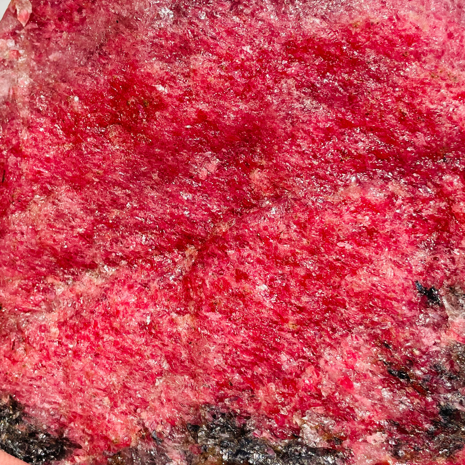 1708g Natural Pink Red Rhodonite Quartz Crystal Gemstone Rough Specimen Healing