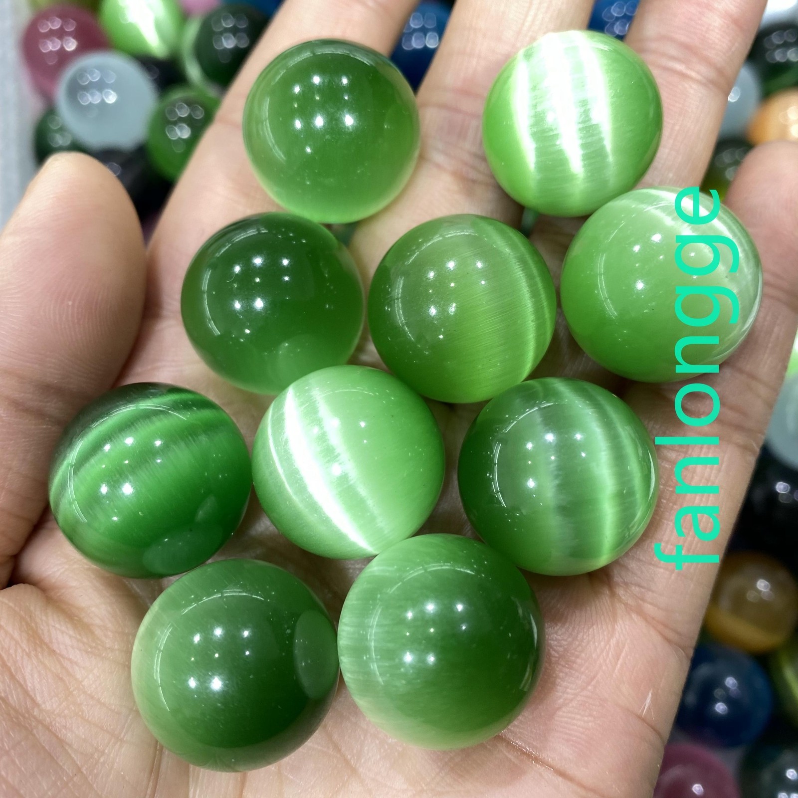 5pc Wholesale Cat’s eye Ball Quartz Crystal Sphere Gem Healing 20mm