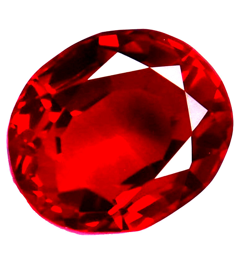 Oval Cut 7.95 CT BURMA Pigeon Blood Red Ruby Certified Loose Gemstone