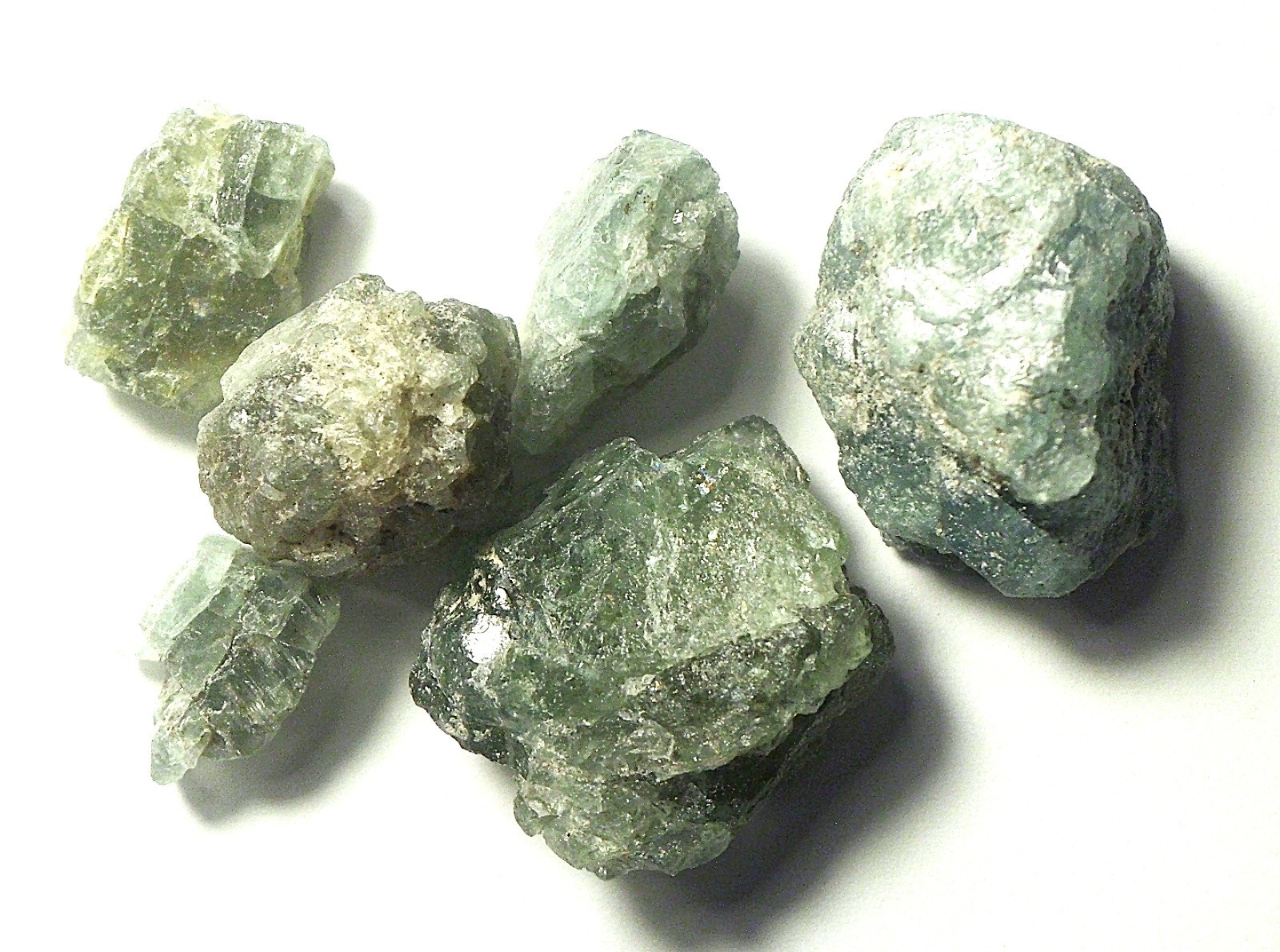 20 grams ASSORTED SMALL MEDIUM MIXED GREEN APATITE SPECIMEN ROUGH TANZANIA # 14