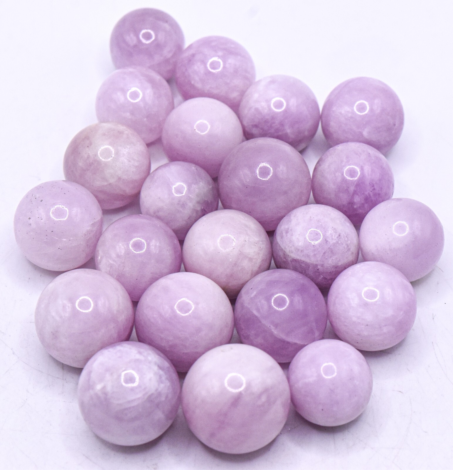 1PC 17mm Lavender Pink Kunzite Sphere Spodumene Crystal Mineral Ball Afghanistan