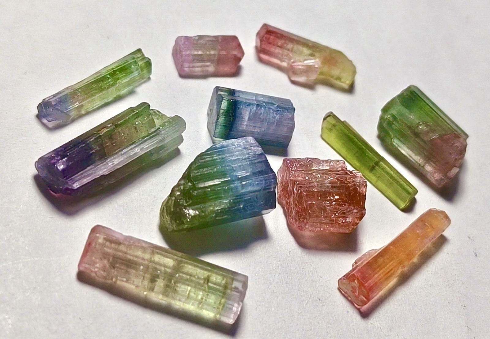 Naturel Top Quality Bicolor And Multi Color Tourmaline Lot From Afg