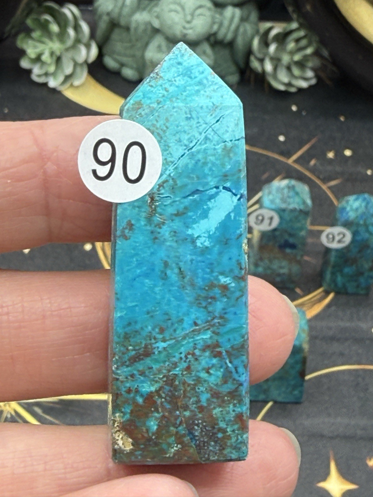 Natural Chrysocolla Small/mini Points Some hematite malachite Free shipping