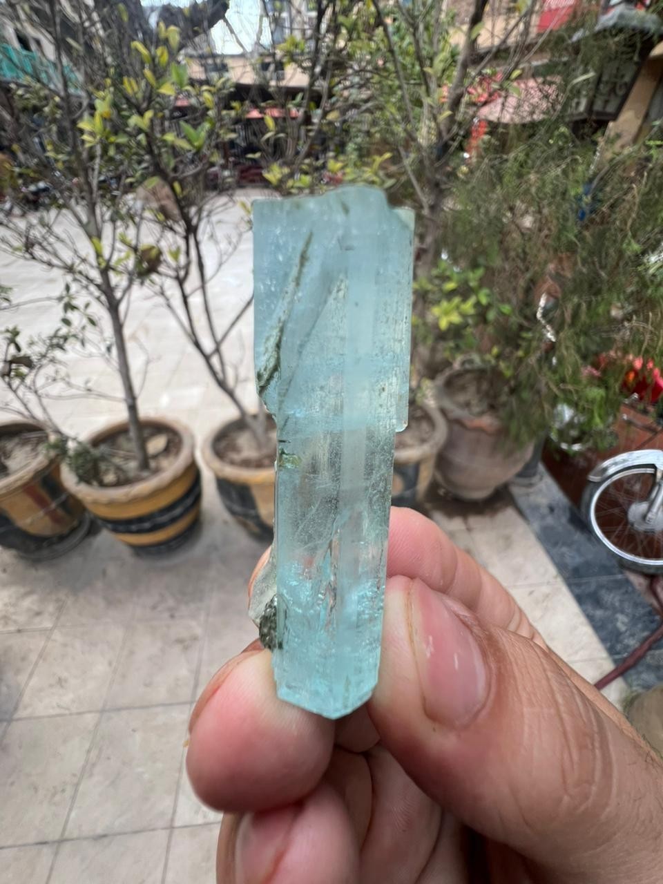 24GM | Gemmy Sky Blue Aquamarine Crystal Terminated Specimen | Skardu Pakistan