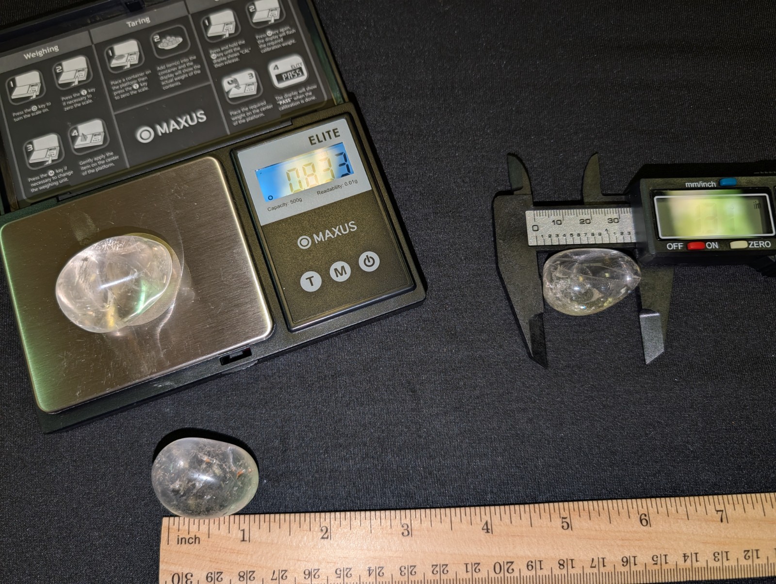Grade A Clear Quartz Tumbled Stone | Genuine Natural Crystal | 0.8–1.2″