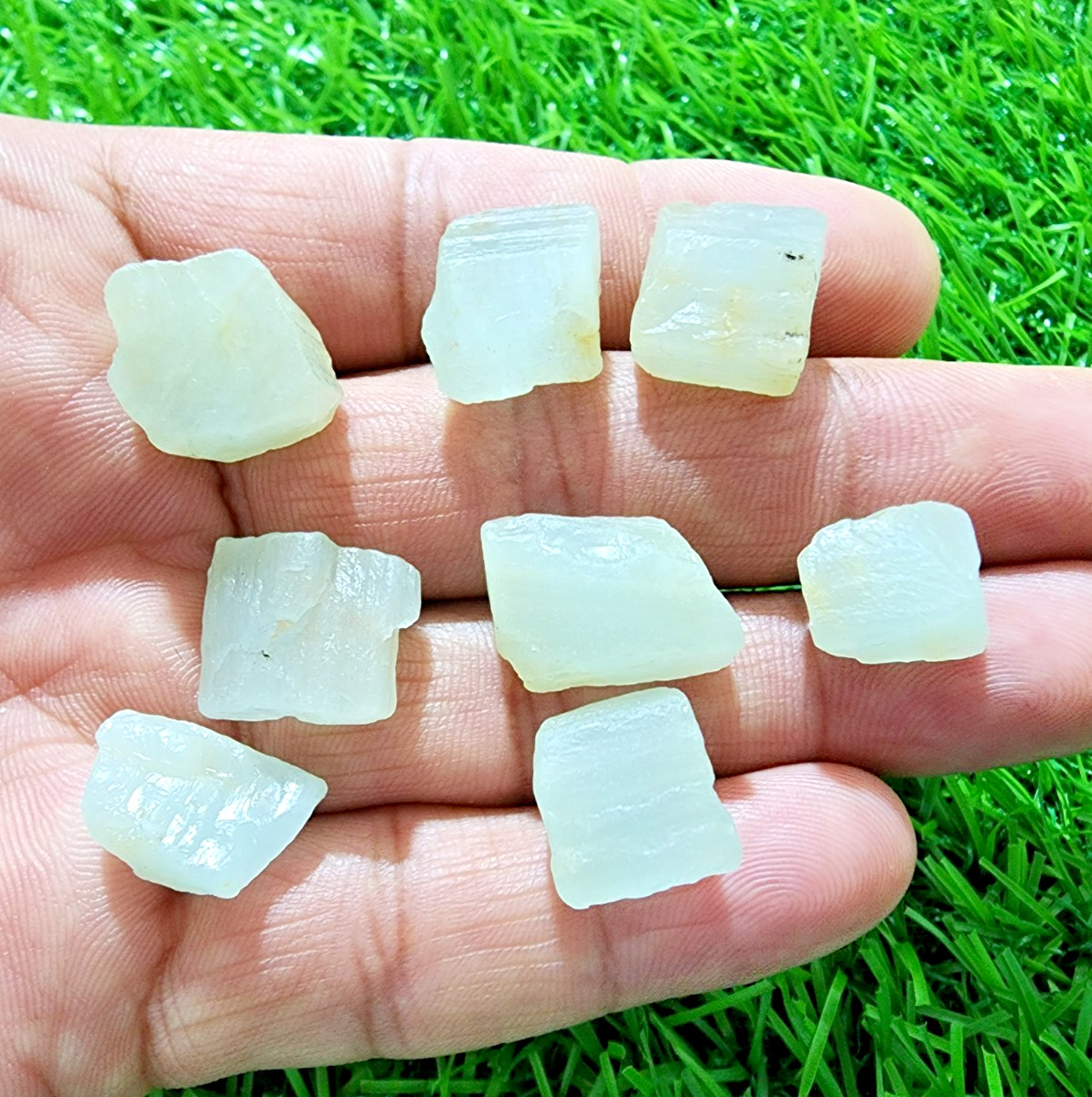 8Pcs AAA+ Blue Aquamarine Gemstone Rough Lot 11-17MM Aquamarine Rough Stone Bulk