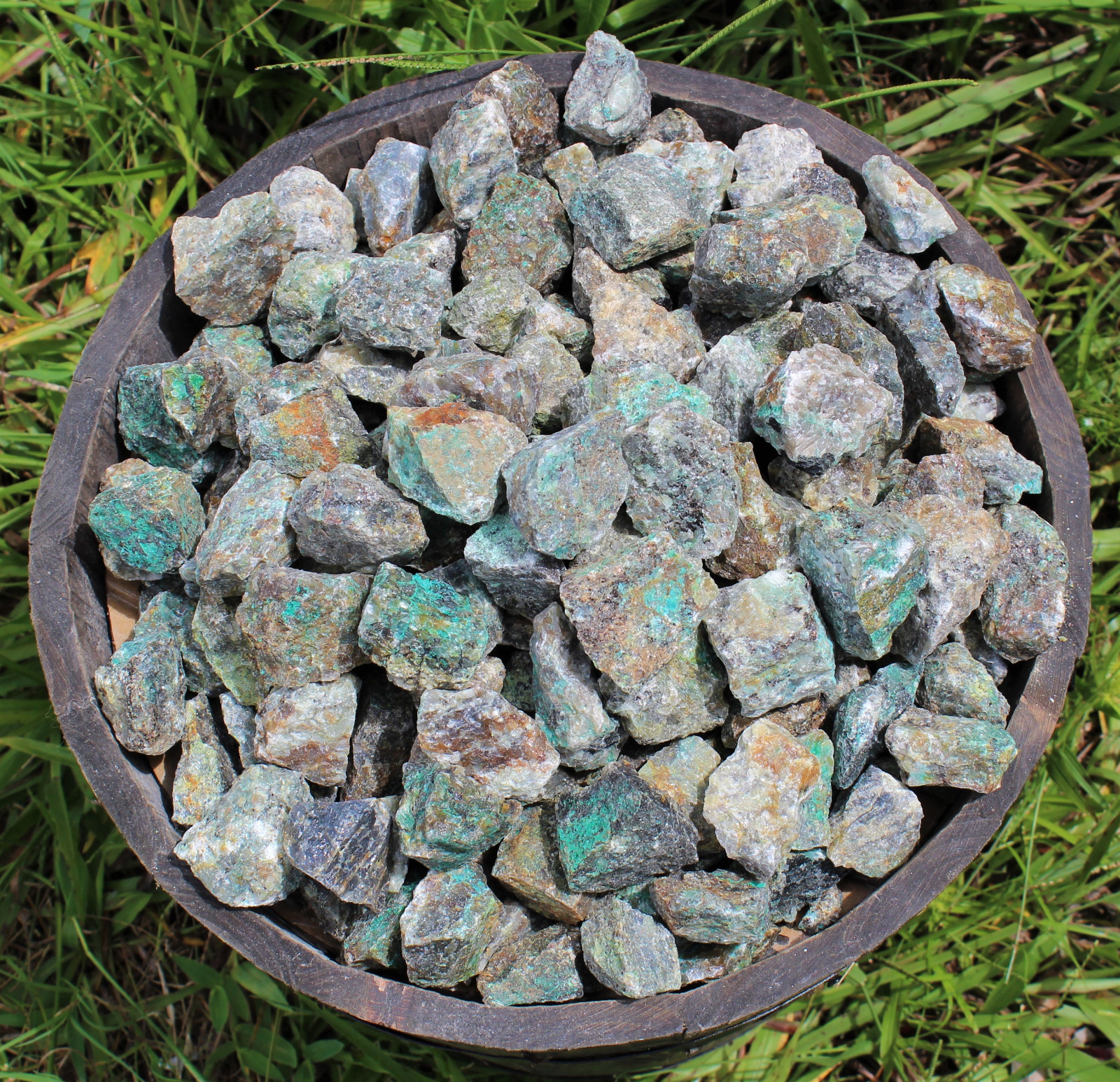 Bulk 1/2 lb Lot Rough Natural Chrysocolla (Raw Crystal Stone Tumbler Rock) 8 oz