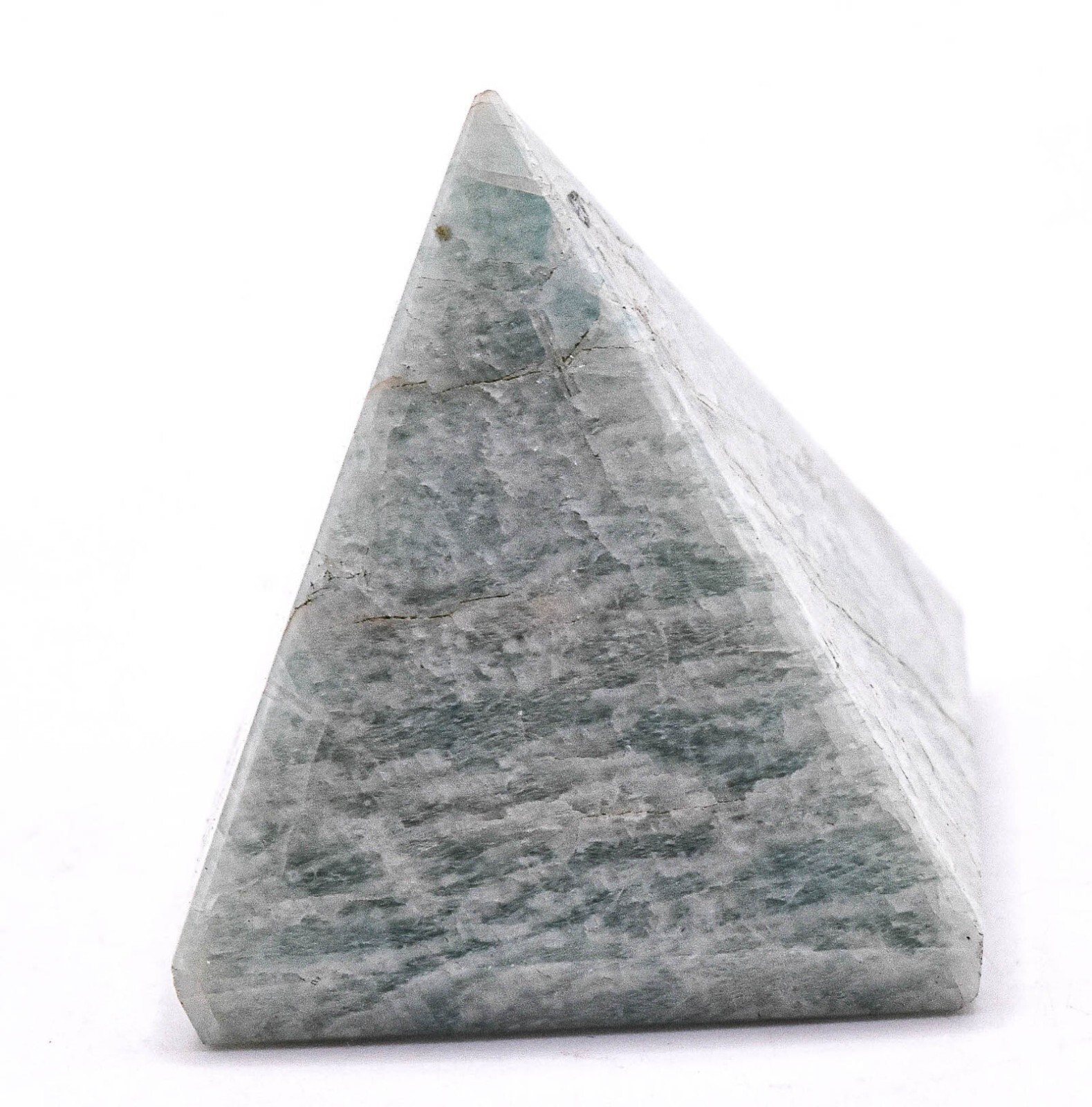 34mm Greenish Amazonite Pyramid Polished Feldspar Gemstone Crystal Mineral India