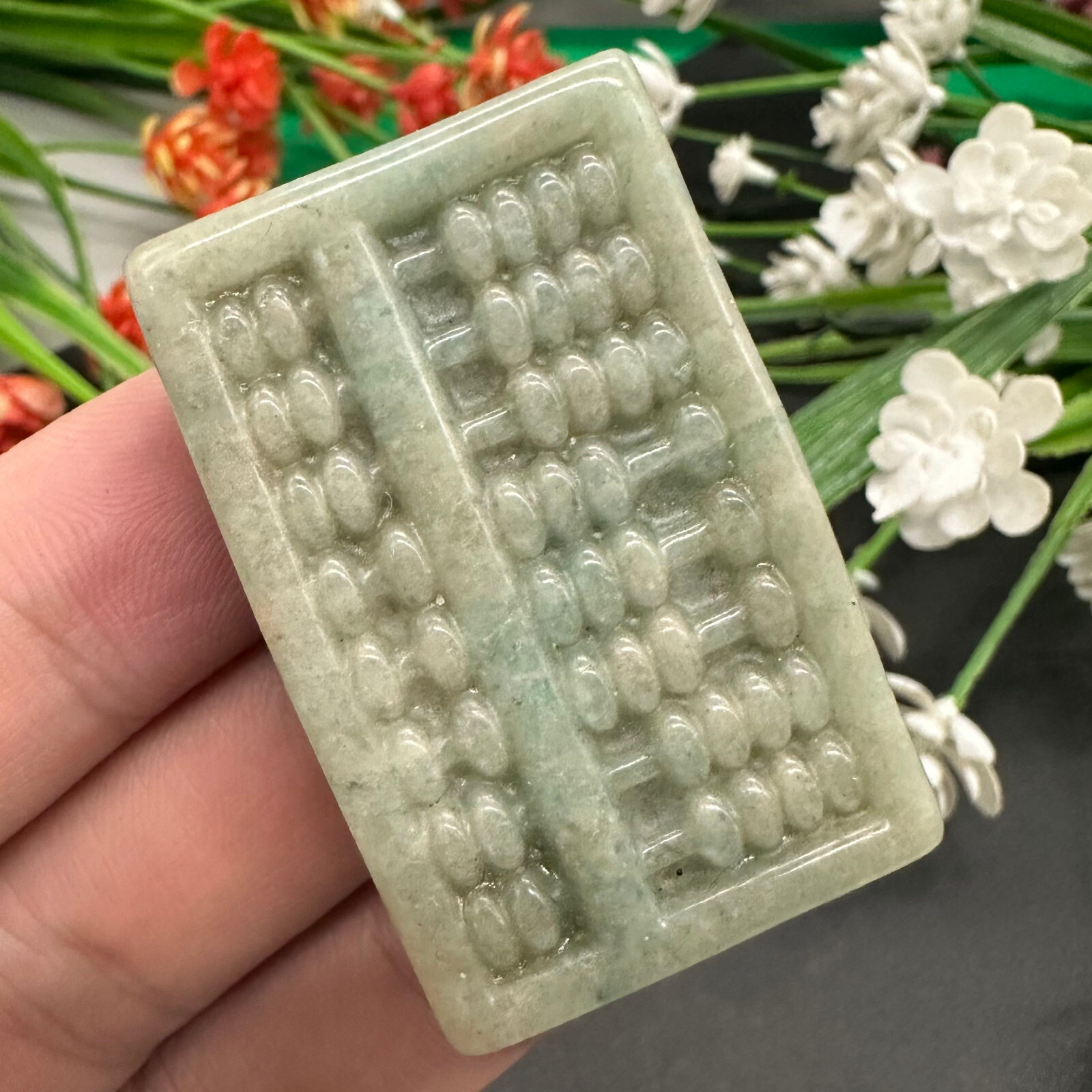 Natural Amazonite Carved Abacus Quartz Specimen Skull Crystal Reiki Healing 1pc