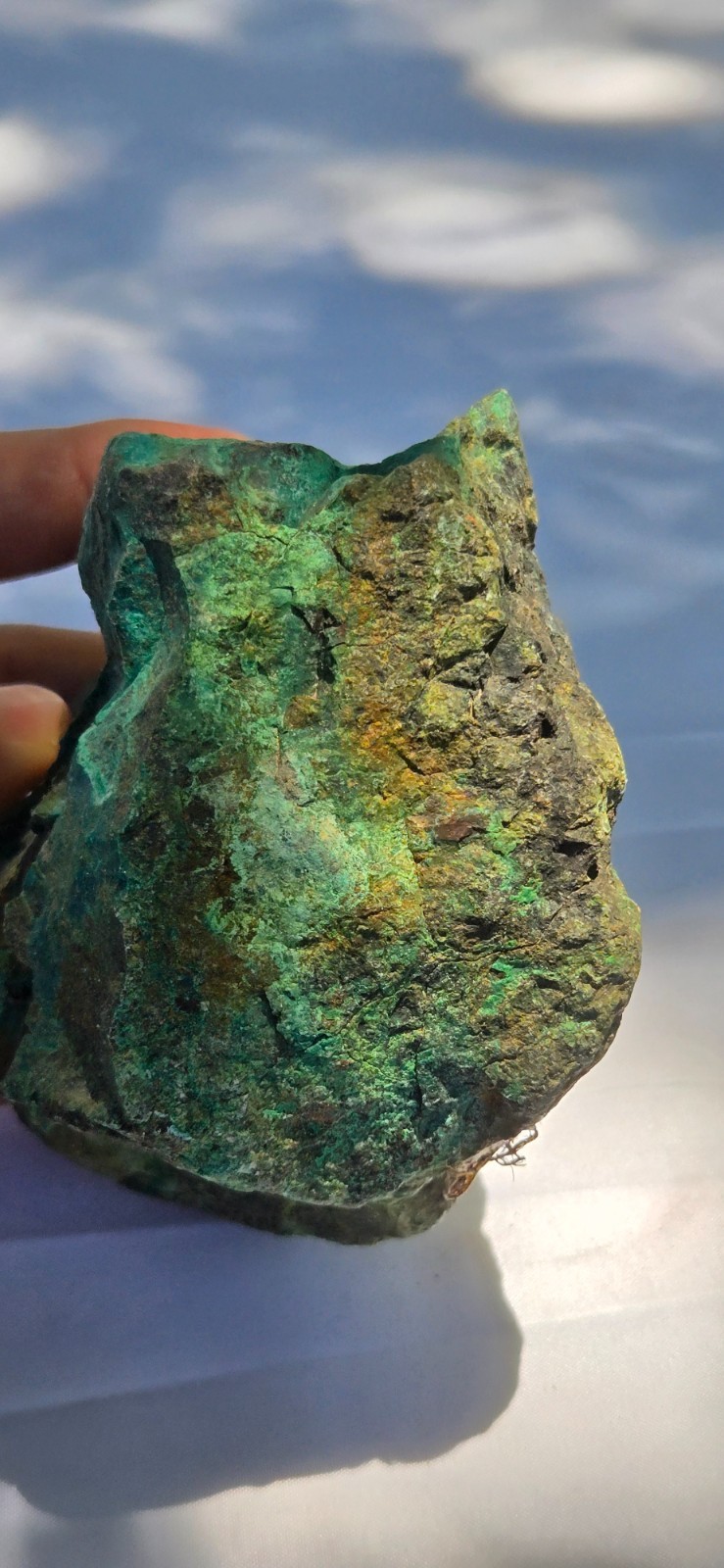 Large 880 Grs Old Chrysocolla Specimen Arizona USA Dark Green Blue Chalky Matrix